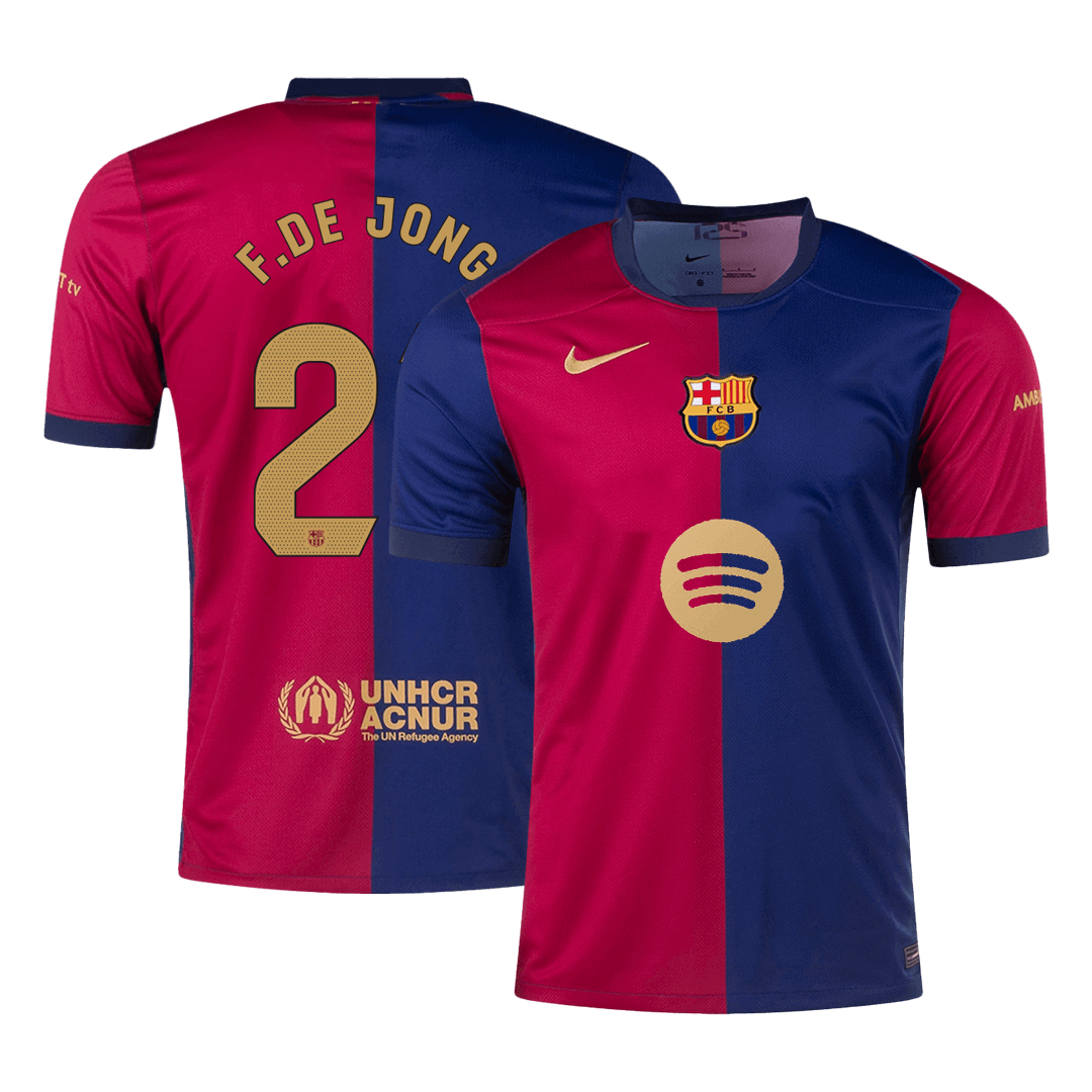 Camiseta de local del Barcelona F.DE JONG #21 2024/25 - Logotipo de Spotify sin texto