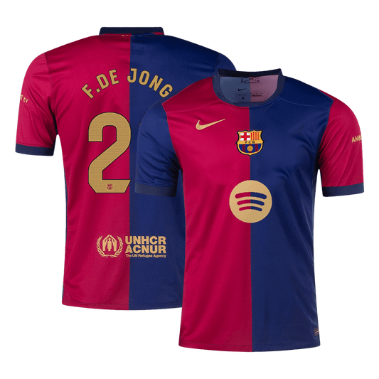 Camiseta de local del Barcelona F.DE JONG #21 2024/25 - Logotipo de Spotify sin texto