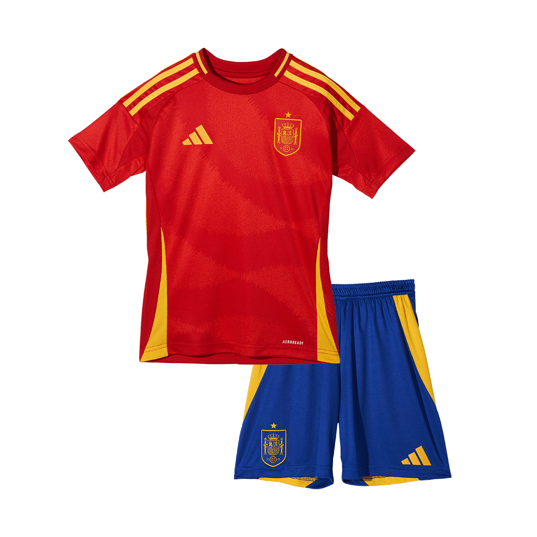 Kit de fútbol local de España para niños (Kit y pantalón corto) Eurocopa 2024