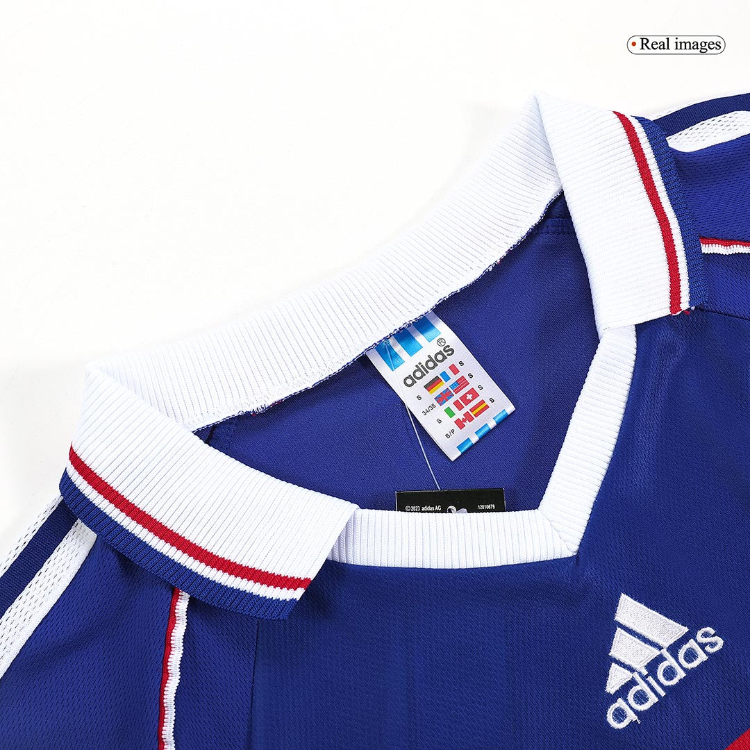 Camiseta retro de fútbol local de la Copa Mundial de Francia 1998