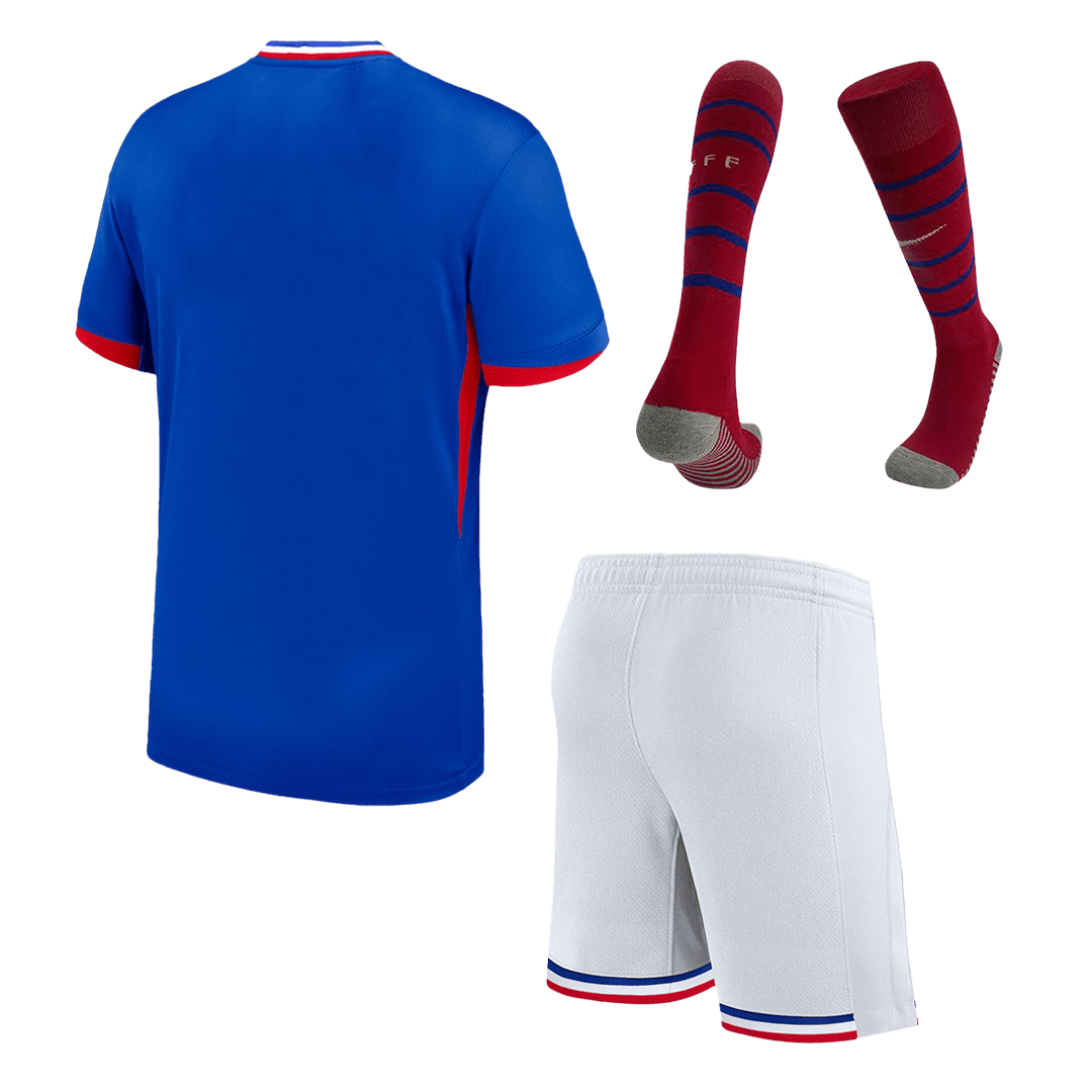 Kit de fútbol local de Francia para niños (camiseta, pantalón corto y calcetines) Eurocopa 2024