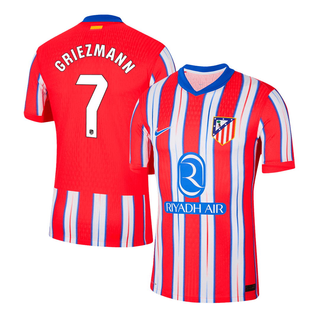Camiseta de fútbol local auténtica de Griezmann #7 del Atlético de Madrid 2024/25