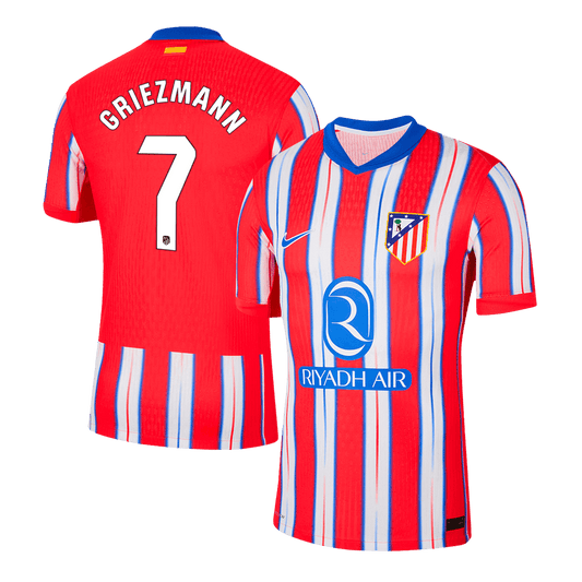 Camiseta de fútbol local auténtica de Griezmann #7 del Atlético de Madrid 2024/25