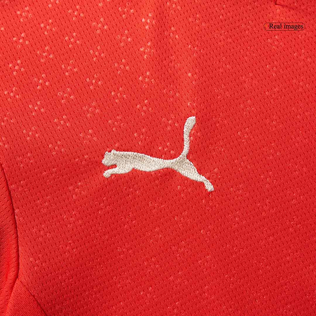 Kit de fútbol local de Portugal para niños (Kit y pantalón corto) 2025, color rojo