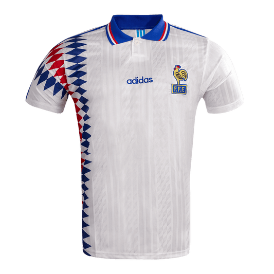 Camiseta retro de fútbol de visitante de Francia 1994