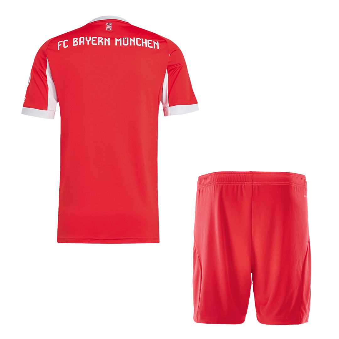 Kit de fútbol local del Bayern Múnich (Kit y pantalón corto) 2025/26, color rojo