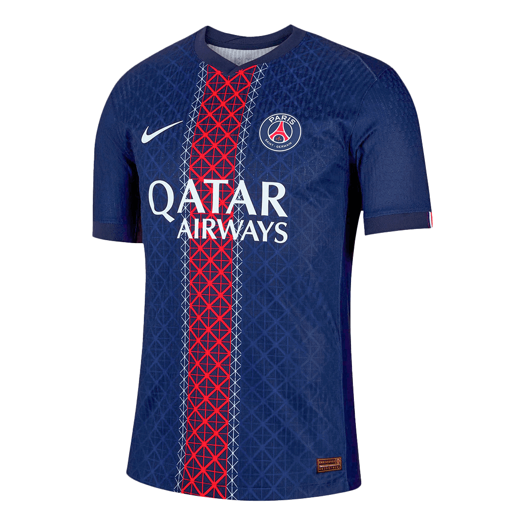 Camiseta de fútbol local auténtica del PSG MARQUINHOS #5 2025/26 azul marino