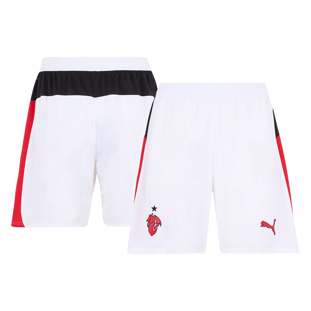 Pantalón corto de fútbol visitante del AC Milan 25/26 blanco