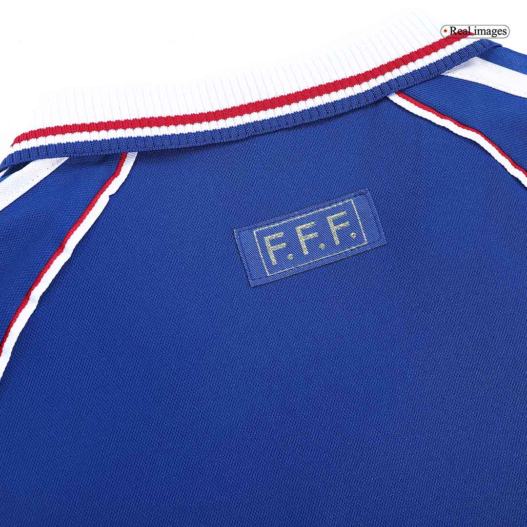 Camiseta retro de fútbol local de Francia 1998
