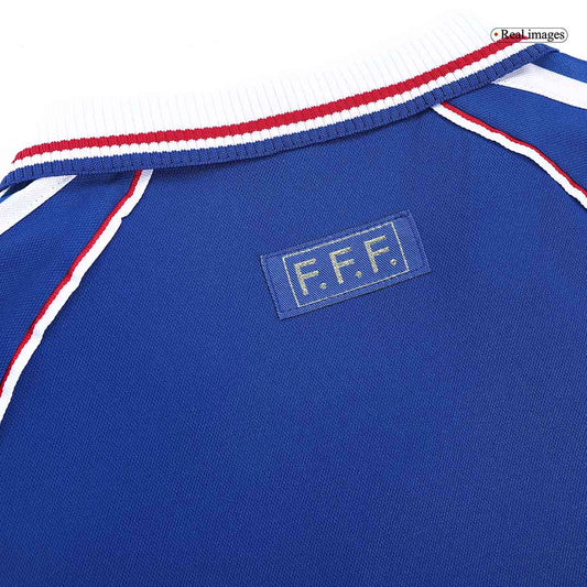 Camiseta retro de fútbol local de Francia 1998