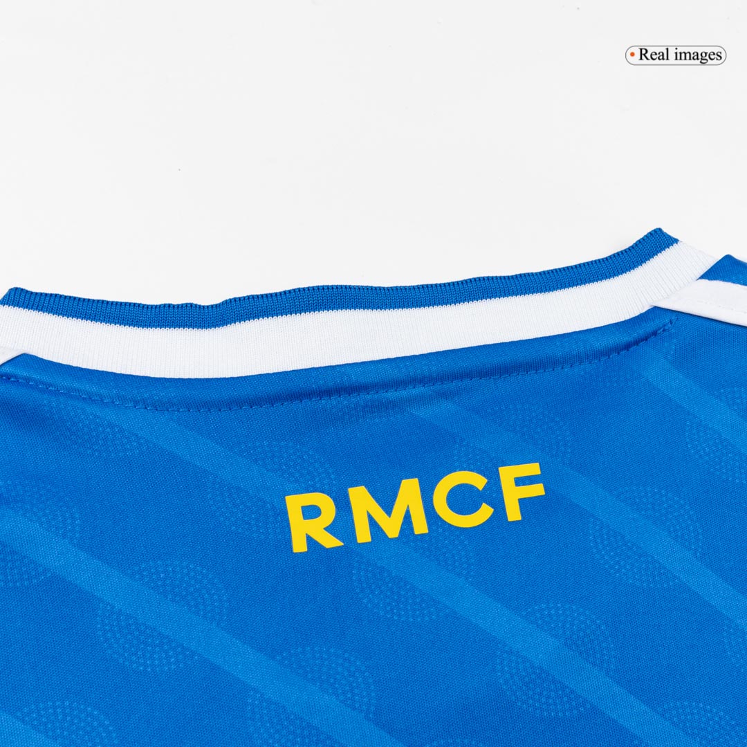 Kit de camiseta de fútbol de la tercera equipación del Real Madrid 2025/26 para niños