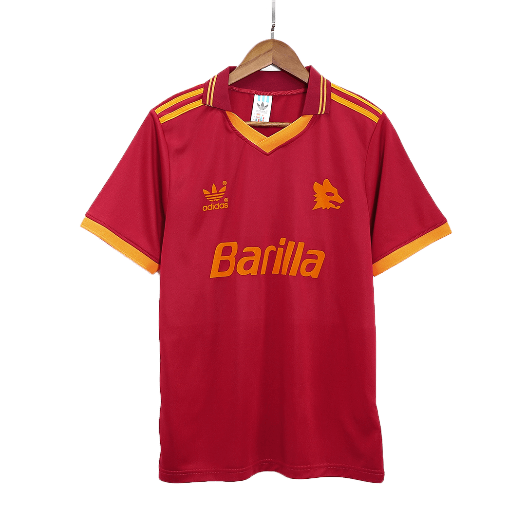 Camiseta retro de fútbol local de la Roma 1992/94