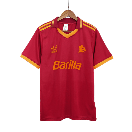 Camiseta retro de fútbol local de la Roma 1992/94