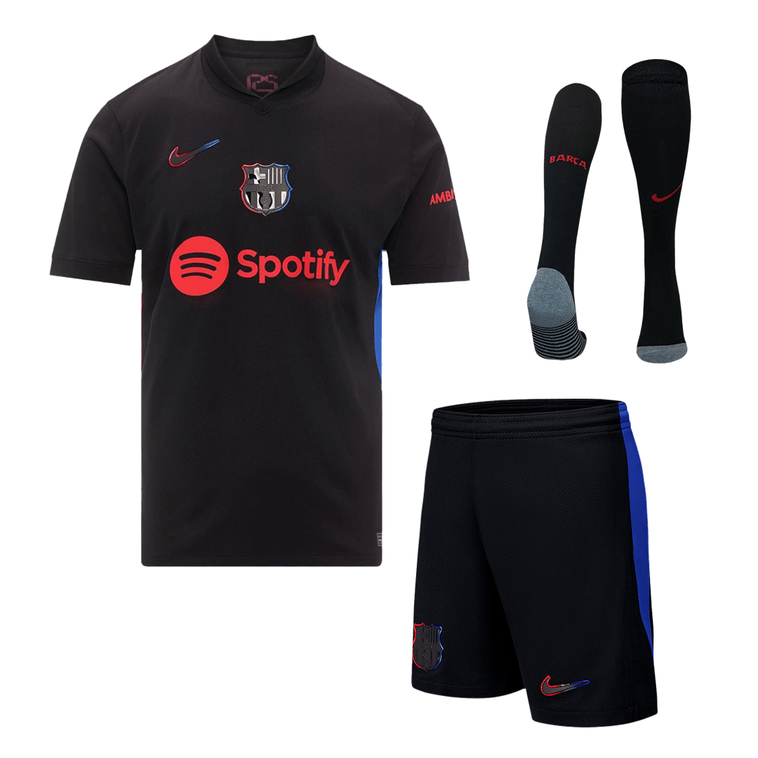 Kit de visitante del Barcelona (Kit, pantalón corto y medias) 2024/25
