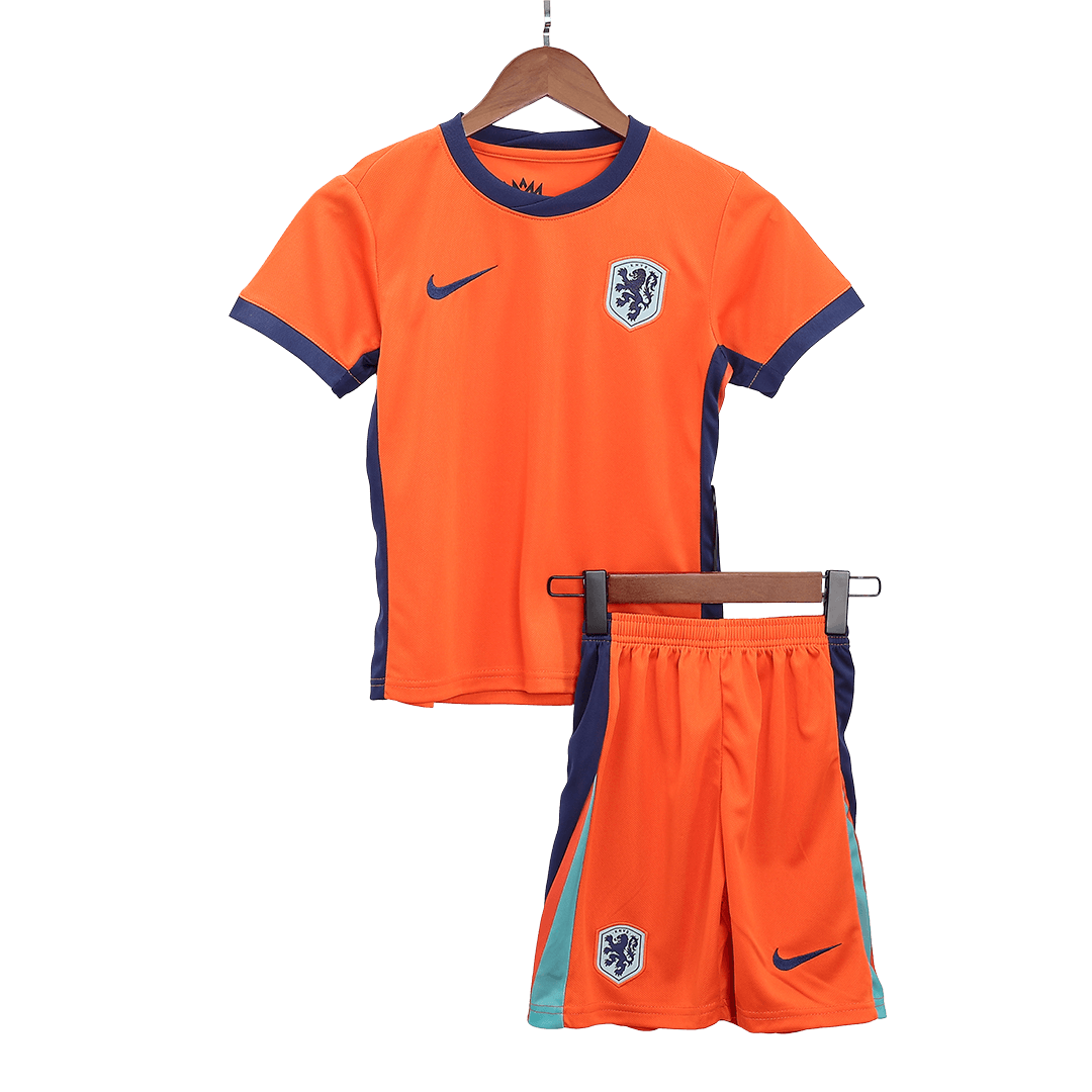 Kit de fútbol local de Países Bajos para niños (Kit, pantalón corto y medias) para la Eurocopa 2024