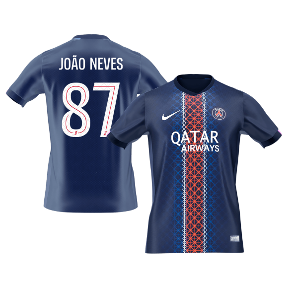Camiseta de fútbol JOÃO NEVES #87 PSG Primera equipación 2025/26