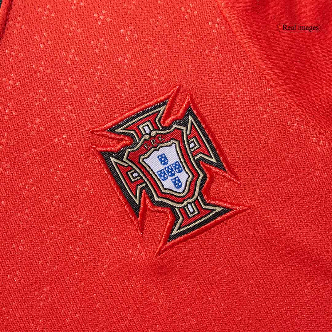 Kit de fútbol local de Portugal para niños (Kit y pantalón corto) 2025, color rojo