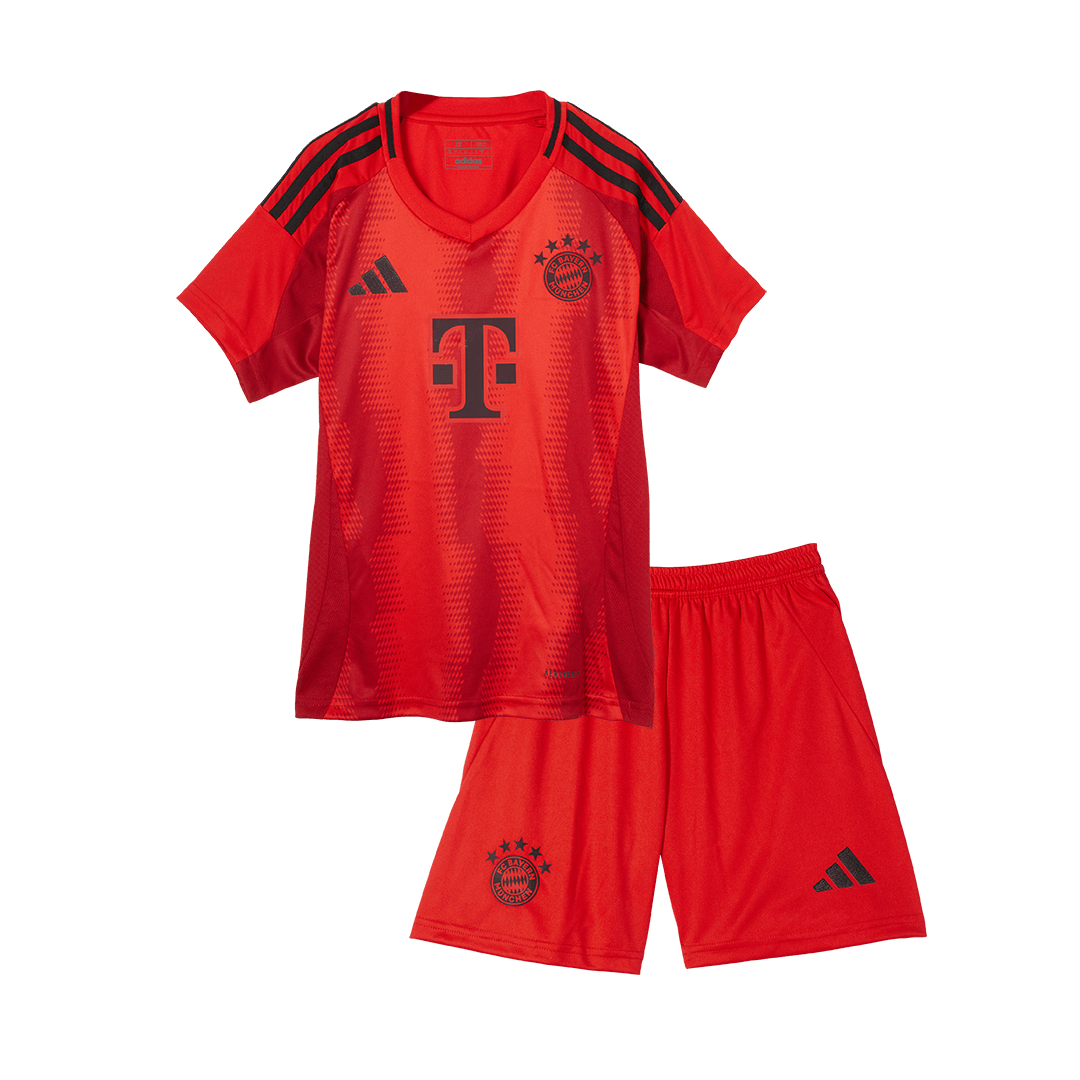 Kit de fútbol local del Bayern Múnich para niño (camiseta y pantalones cortos), color rojo