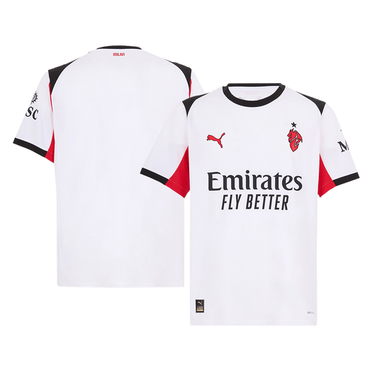 Camiseta de fútbol visitante del AC Milan 2025/26 blanca