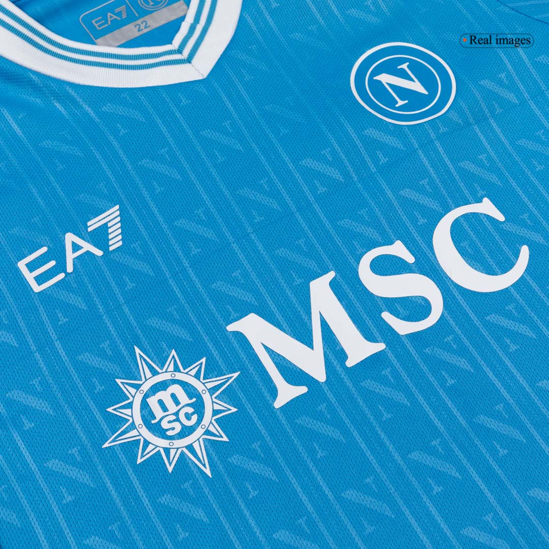 Kit de camiseta de fútbol local del Napoli para niños (camiseta, pantalón corto y calcetines) 2025/26