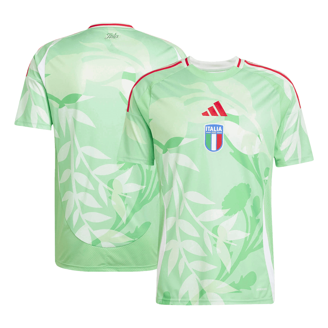 Camiseta de fútbol visitante de Italia 2025 para hombre, verde - Eurocopa femenina
