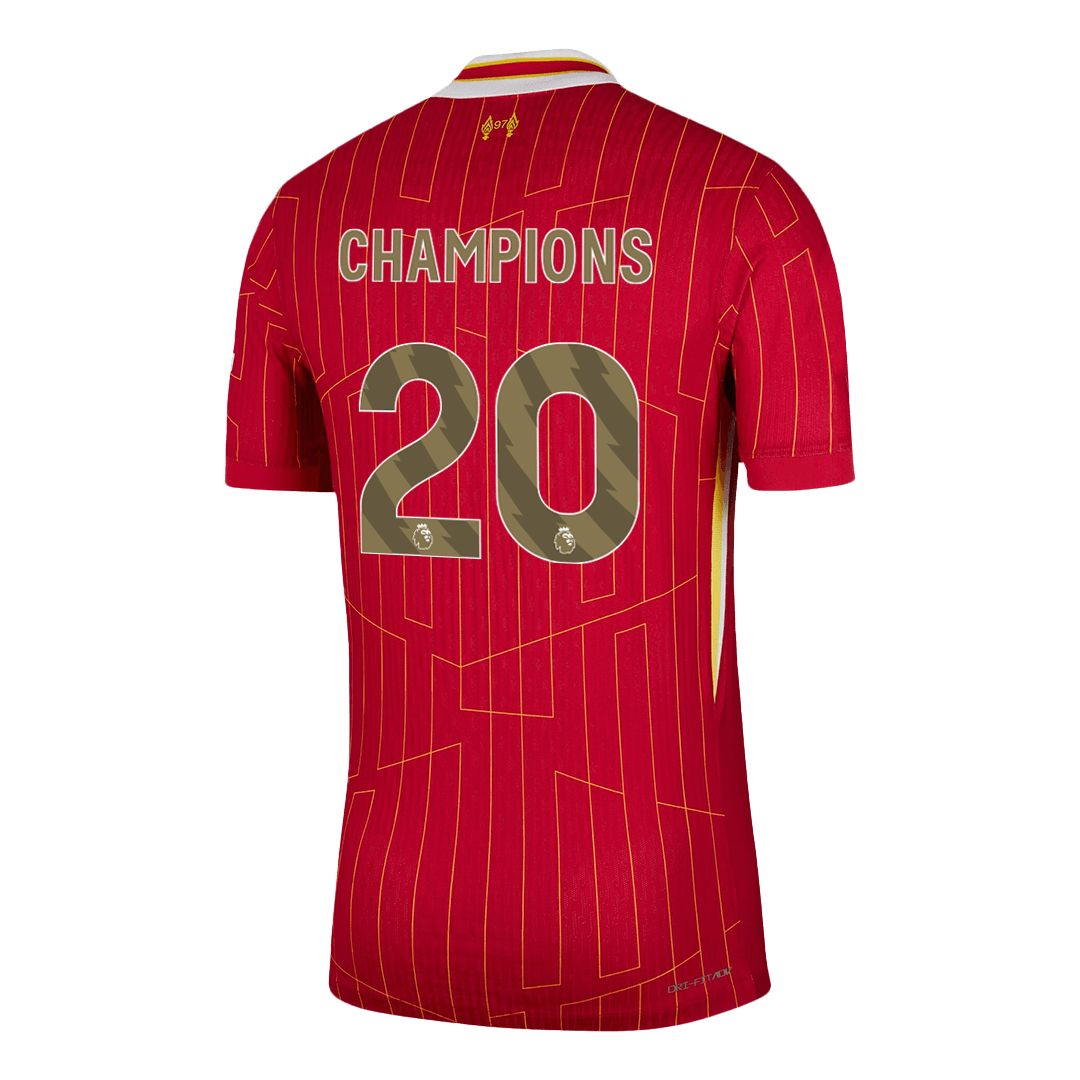 Camiseta de fútbol local del Liverpool CHAMPIONS #20 2024/25, color rojo