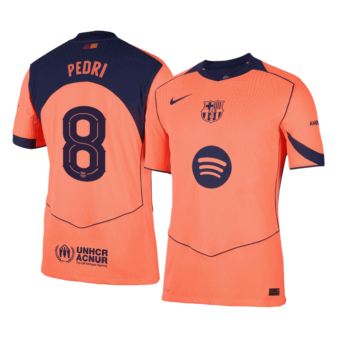 Camiseta de fútbol de visitante auténtica de PEDRI #8 del Barcelona 2025/26
