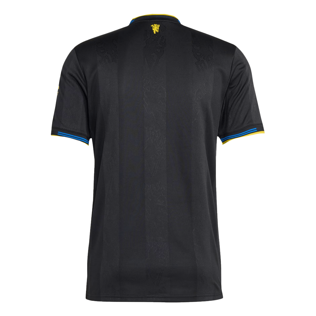 Camiseta de fútbol auténtica de visitante del Manchester United 2025/26, negra
