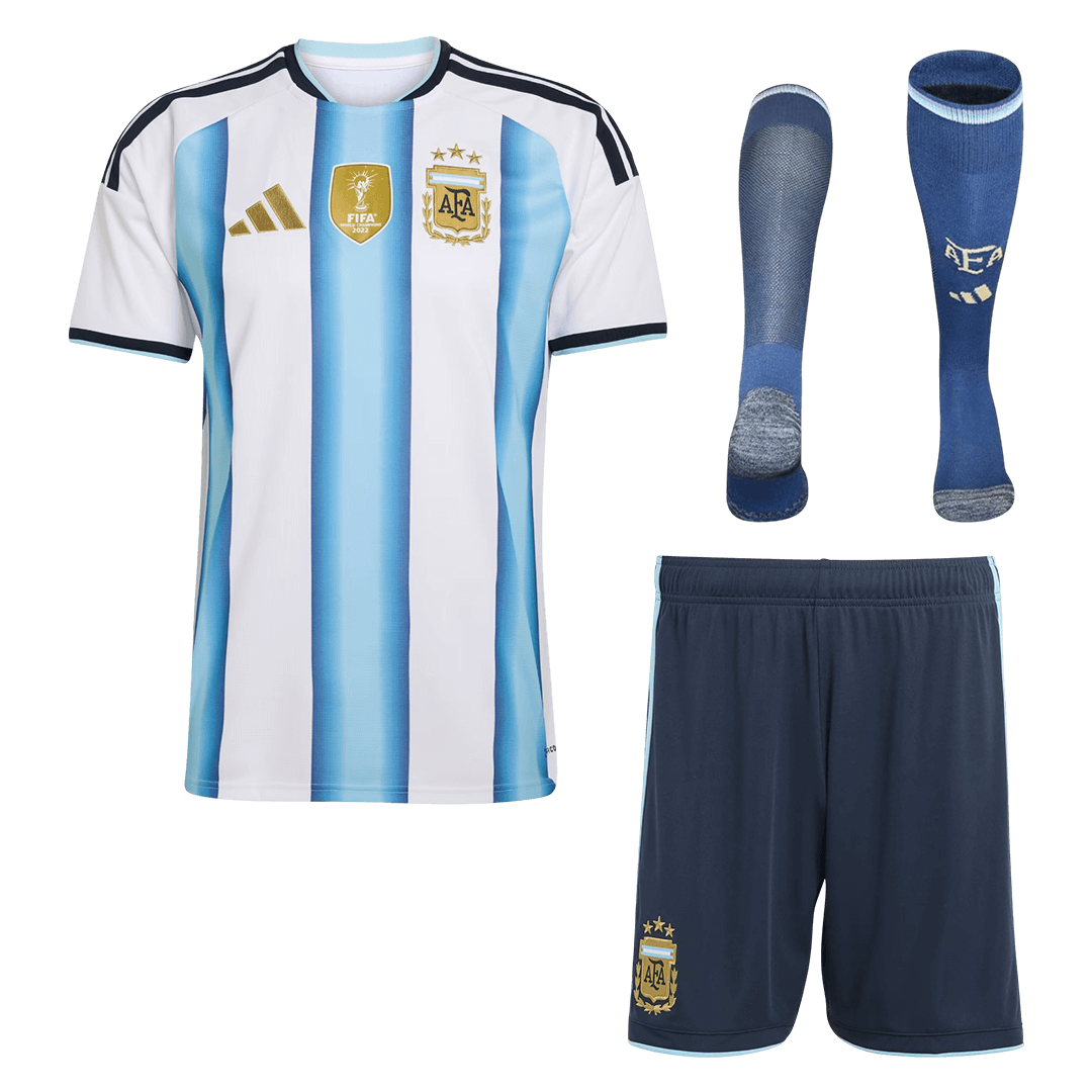 Kit de fútbol local de Argentina (camiseta, pantalones cortos y medias) 2026
