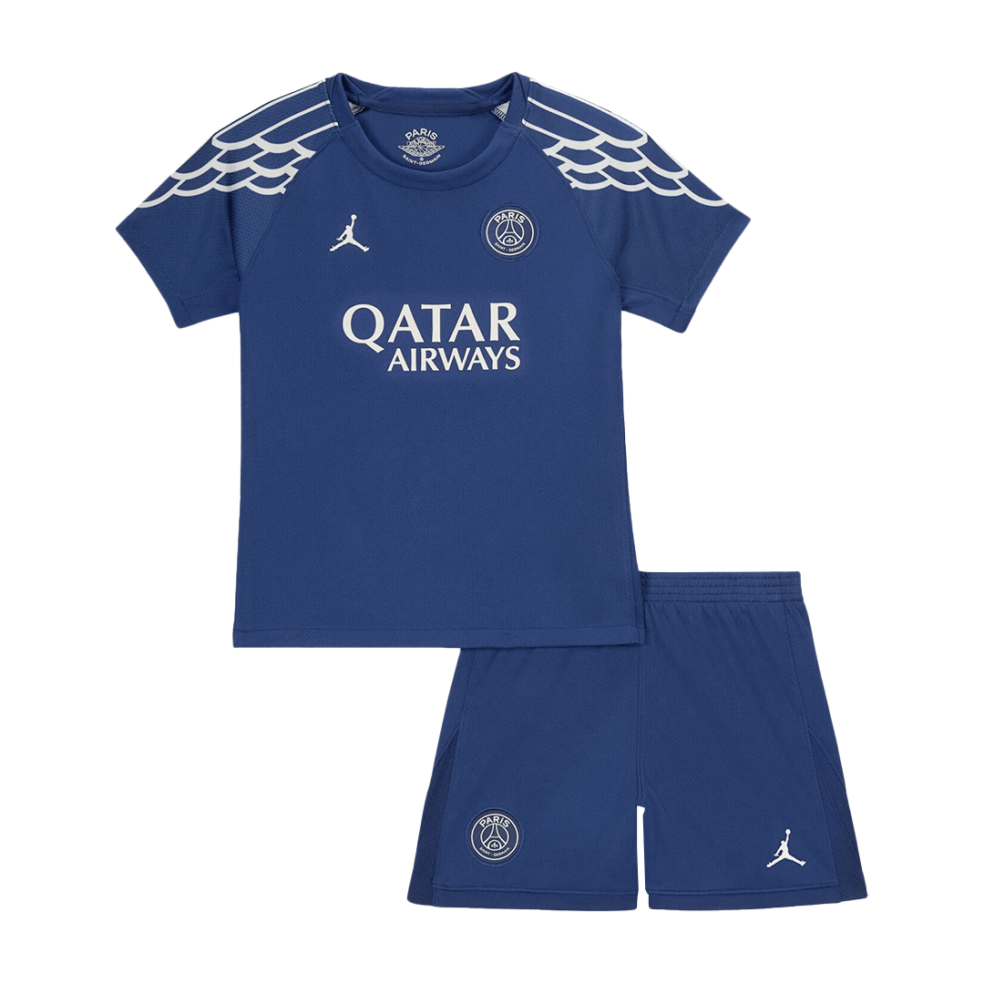 Kit de fútbol visitante del PSG para niños (Kit y pantalón corto) 2024/25, azul marino