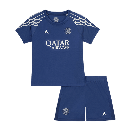 Camiseta de fútbol visitante del PSG para niños (camiseta y pantalón corto) 2024/25, azul marino