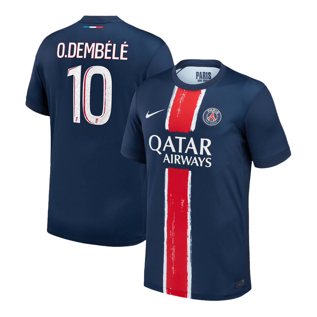 Camiseta de fútbol O.DEMBÉLÉ #10 PSG Primera equipación 2024/25 Azul marino