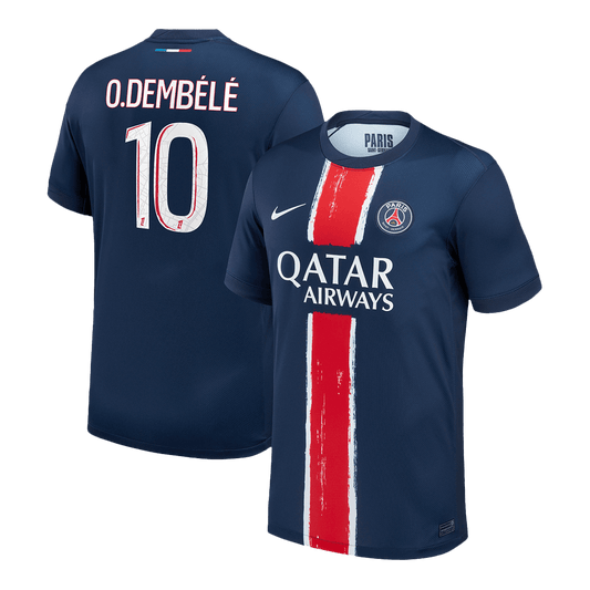 Camiseta de fútbol O.DEMBÉLÉ #10 PSG Primera equipación 2024/25 Azul marino
