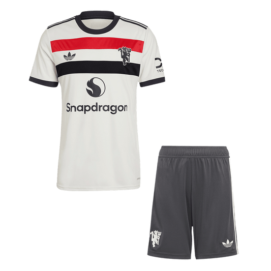 Kit de fútbol visitante del Manchester United para hombre (camiseta y pantalón corto)