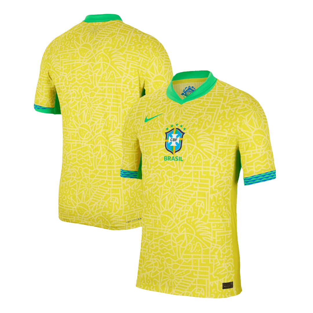 Camiseta de fútbol local auténtica de Brasil para la Copa América 2024