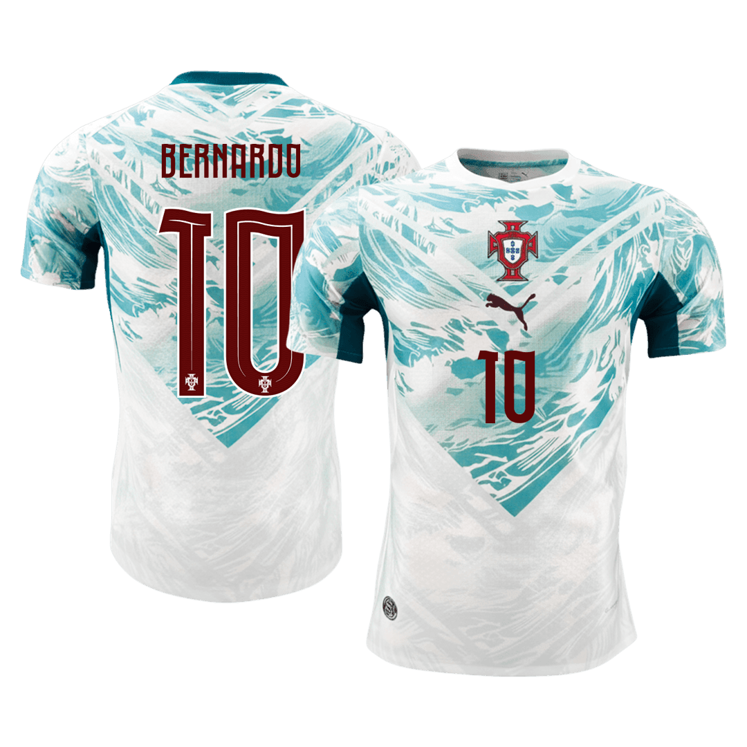 Auténtica camiseta de visitante de la selección portuguesa de Bernardo #10, temporada 2026