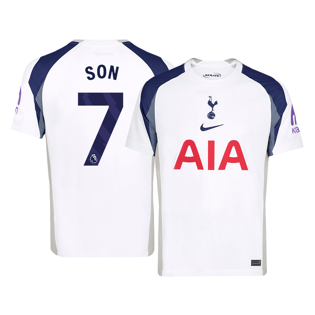 Camiseta de fútbol local del Tottenham Hotspur SON #7 2025/26, blanca