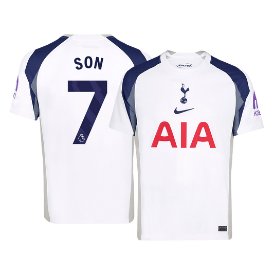 Camiseta de fútbol local del Tottenham Hotspur SON #7 2025/26, blanca