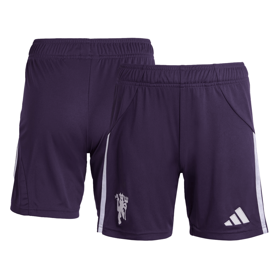 Kit de visitante del Manchester United (camiseta, pantalón corto y medias) 2025/26