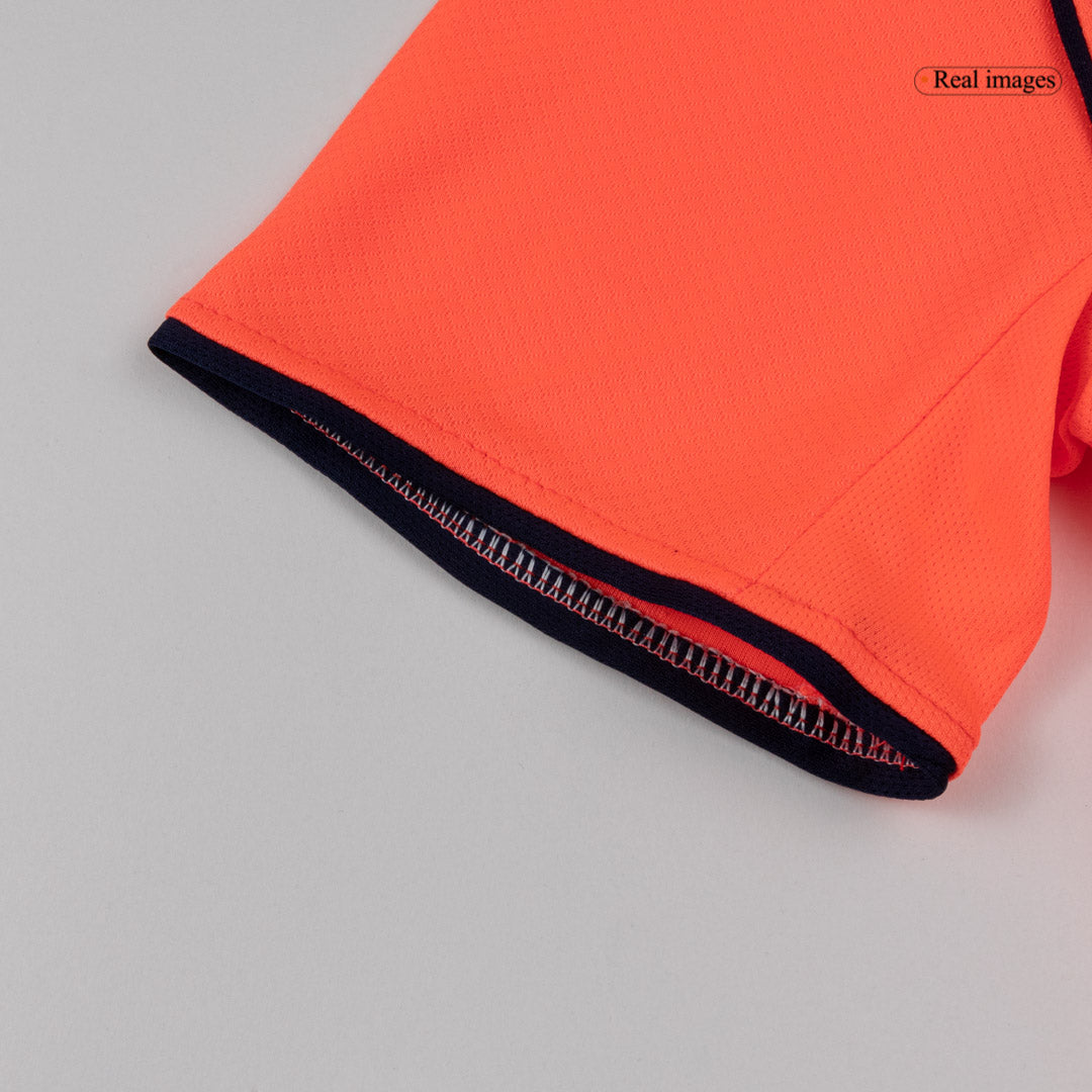 Camiseta de fútbol infantil de visitante del Barcelona (camiseta, pantalón corto y medias) 2025/26