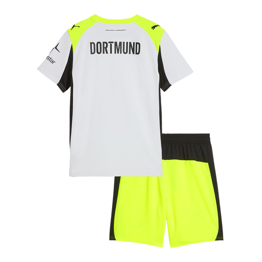 Kit de visitante del Borussia Dortmund para niño (camiseta y pantalón corto) 2025/26