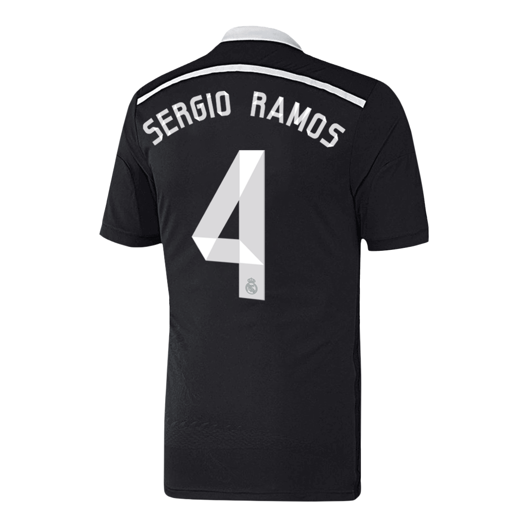 Camiseta de fútbol vintage del Real Madrid SERGIO RAMOS #4 Tercera 2014/15