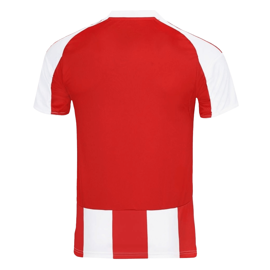 Camiseta de fútbol local del Olympiacos 2025/26 roja y blanca