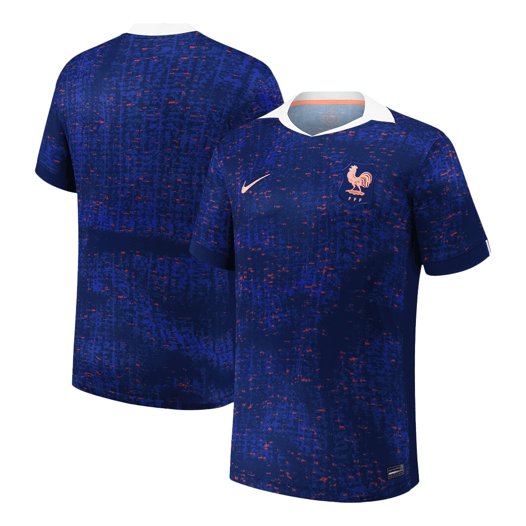 Camiseta de fútbol local de Francia 2025 para hombre, azul - Eurocopa femenina