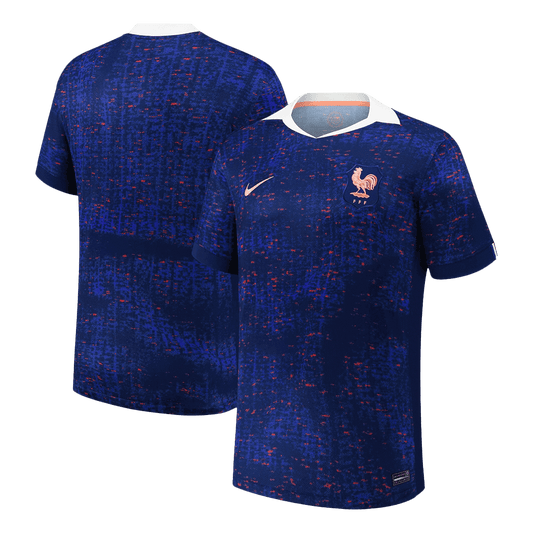Camiseta de fútbol local de Francia 2025 para hombre, azul - Eurocopa femenina