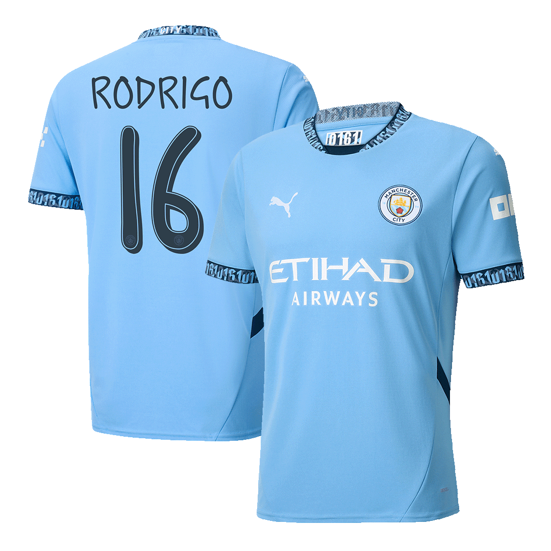 Camiseta de local del Manchester City RODRIGO #16 - UCL