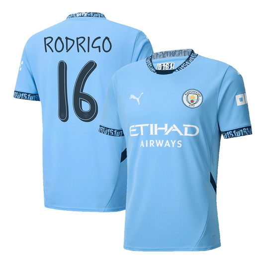 Camiseta de local del Manchester City RODRIGO #16 - UCL