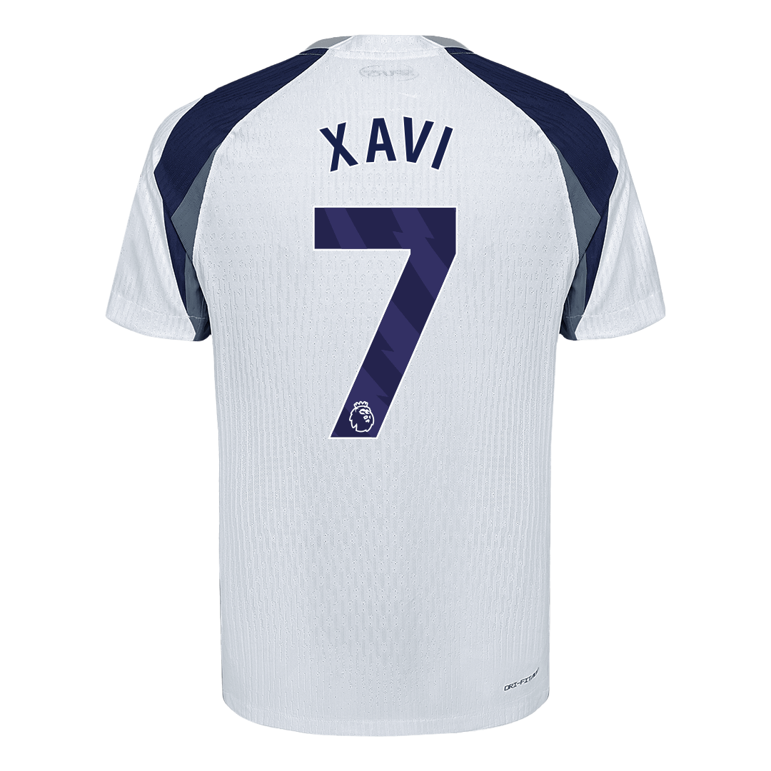 Camiseta de fútbol local auténtica del Tottenham Hotspur XAVI #7 2025/26, blanca