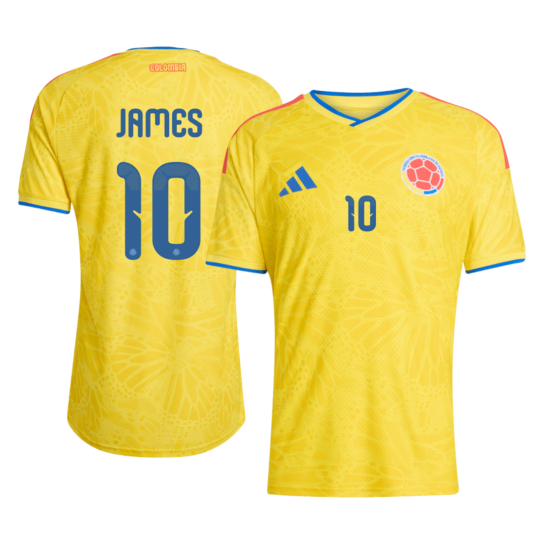 Camiseta de local de Colombia para hombre, JAMES #10, Copa Mundial 2026 - Corte ajustado