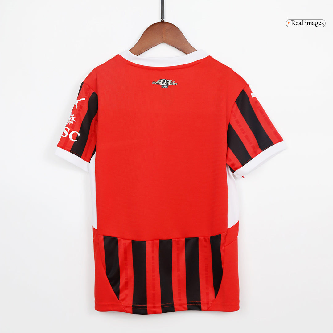 Kit de fútbol local del AC Milan para niño (Kit y pantalón corto) 2024/25